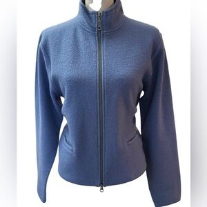 Woolrich Vintage full zip by blue haze 100% wool classic sweater jacket women’s